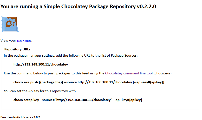 Simple Chocolatey Server